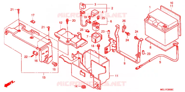 GEREEDSCHAP/ACCUVAK Honda MOTO 400 SHADOW 2005  NV400DC5