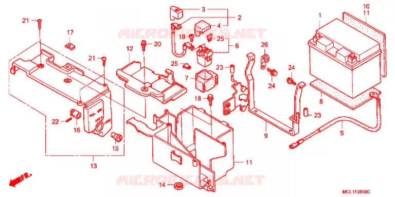 GEREEDSCHAP/ACCUVAK Honda MOTO 400 SHADOW 2007  NV400DC7