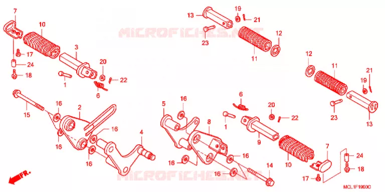 PEDAAL/OPSTAP Honda MOTO 400 SHADOW 2000  NV400DCY