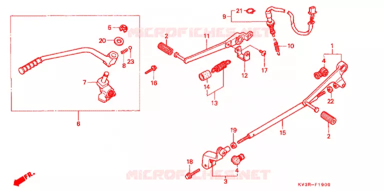 PEDAAL/KICKSTARTER ARM Honda MOTO 250 NSR 1994  NSR250R2R