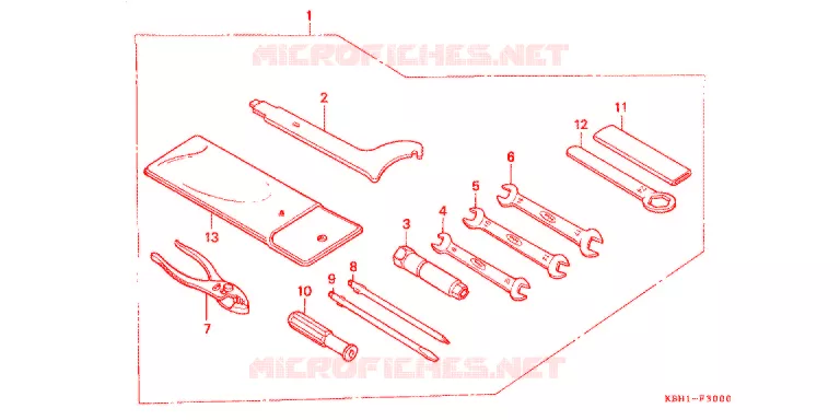 GEREEDSCHAP/ACCUVAK Honda MOTO 250 JADE 1993  CB250FP