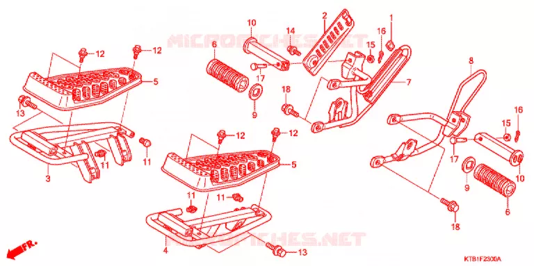 PEDAAL/OPSTAP Honda MOTO 250 other-models 2005  PS2505