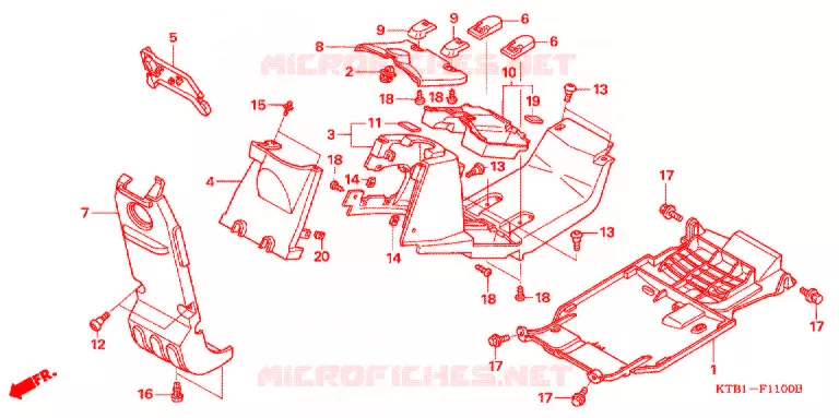VOORKAP / KONTPANEEL MIDDEN Honda MOTO 250 other-models 2005  PS2505
