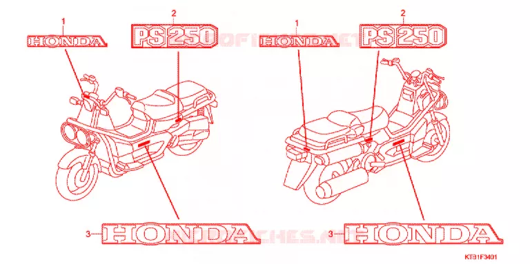 EMBLEEM/STREEP (PS2506) Honda MOTO 250 other-models 2006  PS2506