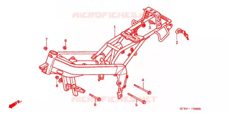 FRAME CHASSIS Honda MOTO 80 NSR 2000  NSR80X