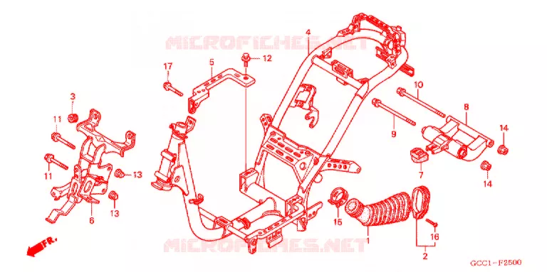 FRAME CHASSIS Honda SCOOTER 100 SPACY 2007  SCR100WH7