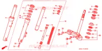 VOOR VORK/STURING STANG voor Honda LEAD 50 BLACK 1998