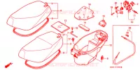 ZITTING/BAGAGEBOX voor Honda LEAD 50 BLACK 1998