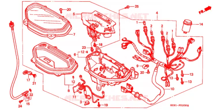COMBINATIEMETER Honda SCOOTER 50 LEAD 2000  NH50X