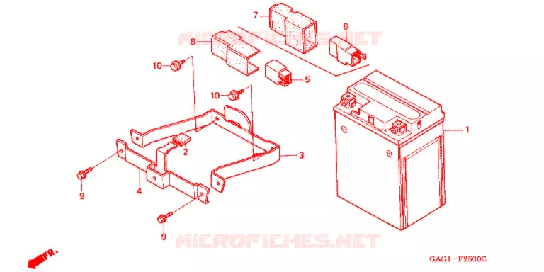 GEREEDSCHAP/ACCUVAK Honda SCOOTER 50 GYRO 1993  TC50P_W