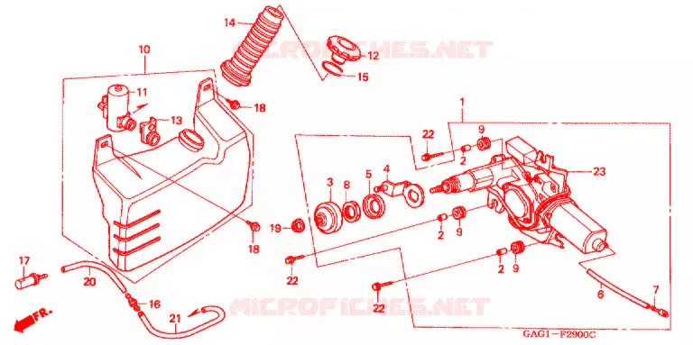 MOTOR VOOR RUITENWISSER Honda SCOOTER 50 GYRO 1996  TC50P_W