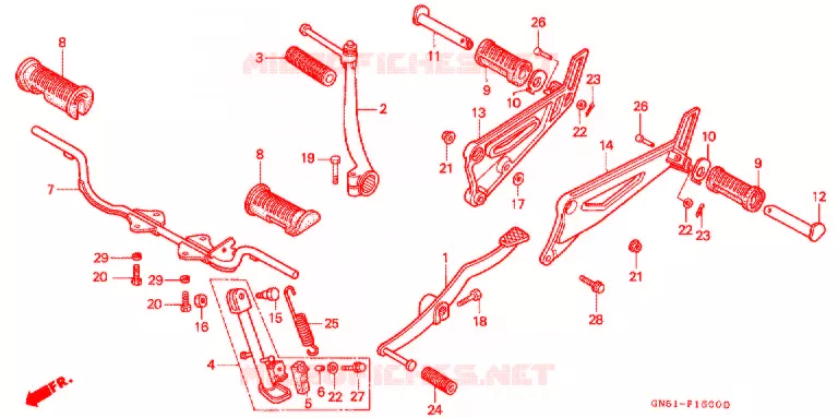PEDAAL/KICKSTARTER ARM Honda MOTO 100 C100 1991  C100CMK
