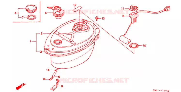 BENZINE TANK Honda MOTO 100 C100 1994  C100CMP