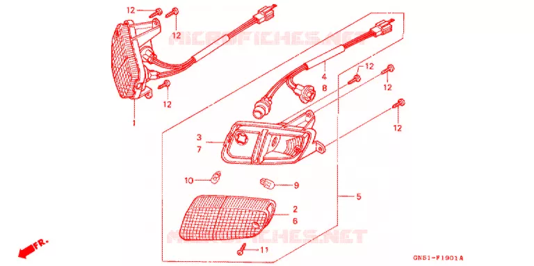 VOOR KNIPPERLICHT (C100CMP/CMS) Honda MOTO 100 C100 1994  C100CMP