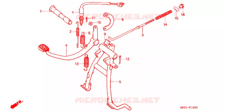 REMPEDAAL/MIDDENBOK Honda MOTO 100 C100 1996  C100CMS