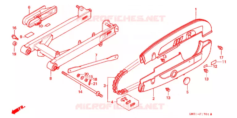 ZWAAI-ARM/KETTINGKAST (C100CMP/CMS) Honda MOTO 100 C100 1995  C100CMS
