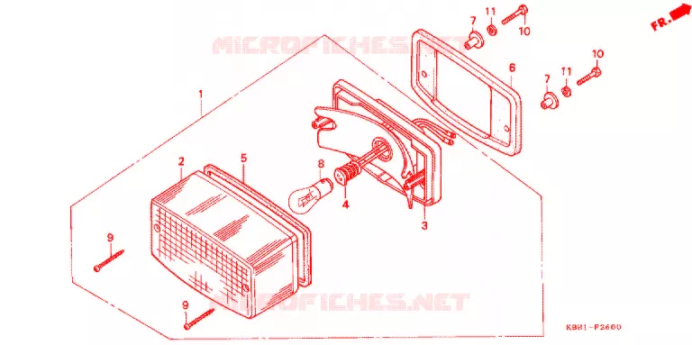 ACHTERLICHT/KENTEKEN LICHT Honda MOTO 250 JADE 1993  CB250FP