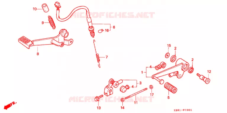 PEDAAL (2) Honda MOTO 250 JADE 1994  CB250FP