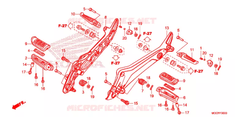 PEDAAL/OPSTAP Honda MOTO 1100 CB 2019  CB1100NAK