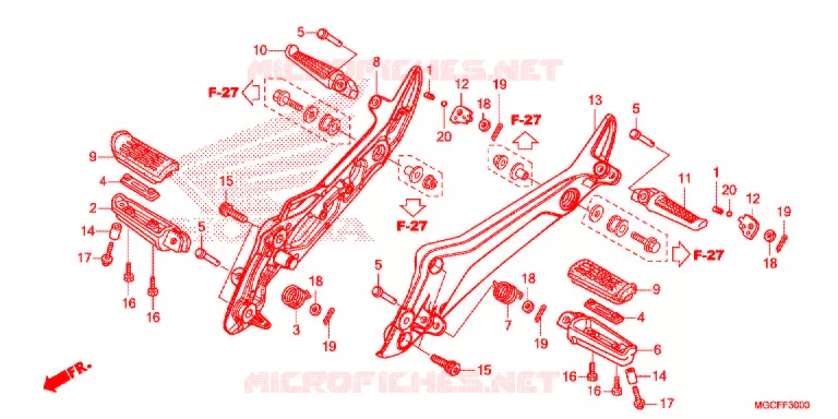 PEDAAL/OPSTAP Honda MOTO 1100 CB 2020  CB1100NAK