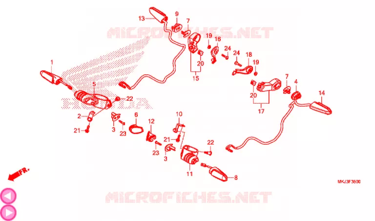 KNIPPERLICHT Honda MOTO 1000 CB 2019  CB1000RAK