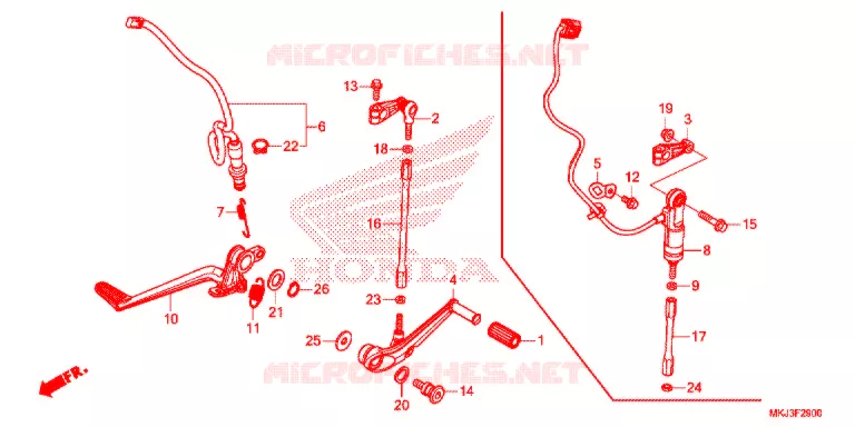 PEDAAL/OPSTAP Honda MOTO 1000 CB 2019  CB1000RAK