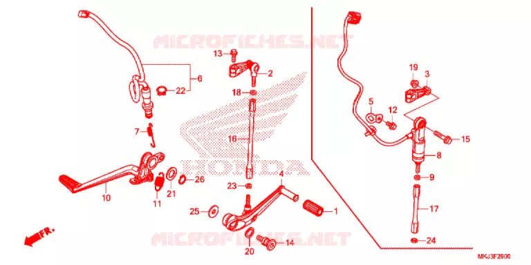 PEDAAL/OPSTAP Honda MOTO 1000 CB 2019  CB1000RAK