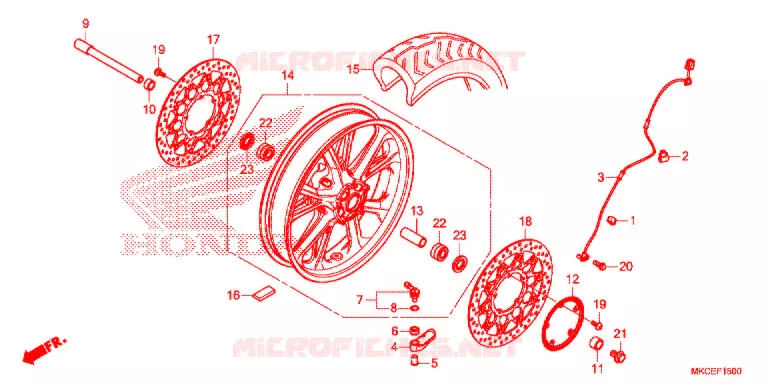 VOOR WIEL Honda MOTO 1800 GOLD-WING 2021  GL1800DAK