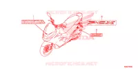 EMBLEEM/STREEP voor Honda PCX 125 2019