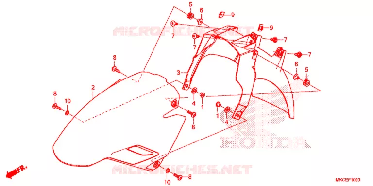 VOOR STROOMLIJNKAP Honda MOTO 1800 GOLD-WING 2019  GL1800DAK