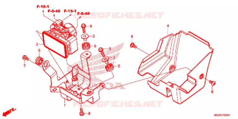 VOORREM HOOFDCILINDER/ABS MODULATOR Honda MOTO 500 CB 2014  CB500FAE