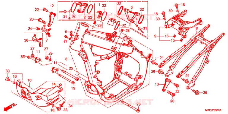 FRAME CHASSIS Honda MOTO 450 CRF 2020  CRF450RL