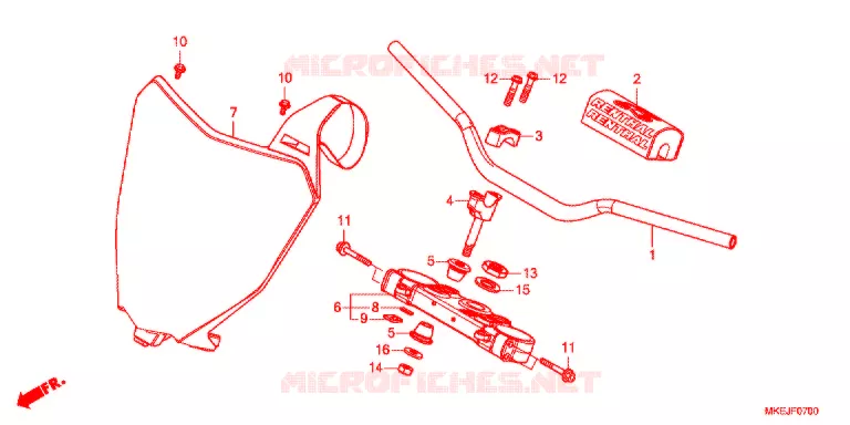 HENDEL PIJP/BOVENSTE BRUG Honda MOTO 450 CRF 2020  CRF450RL