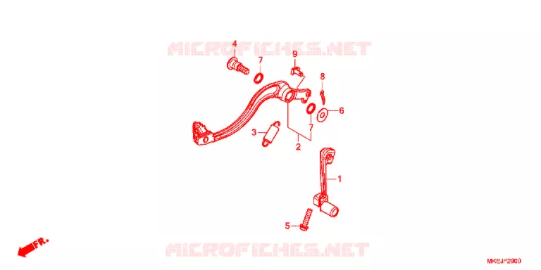PEDAAL Honda MOTO 450 CRF 2020  CRF450RL