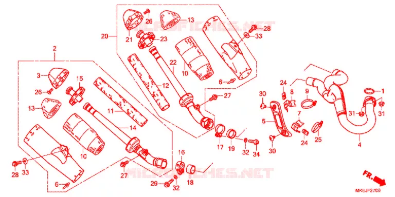 UITLAATDEMPER Honda MOTO 450 CRF 2020  CRF450RL