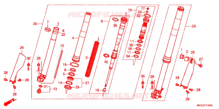 VOOR VORK Honda MOTO 450 CRF 2020  CRF450RL