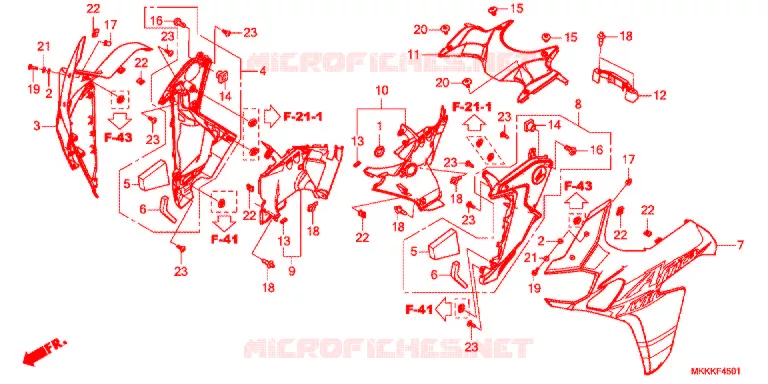 MIDDENKAP (CRF1000A2/AL2/D2/DL2) Honda MOTO 1000 AFRICA-TWIN 2019  CRF1000AL2K