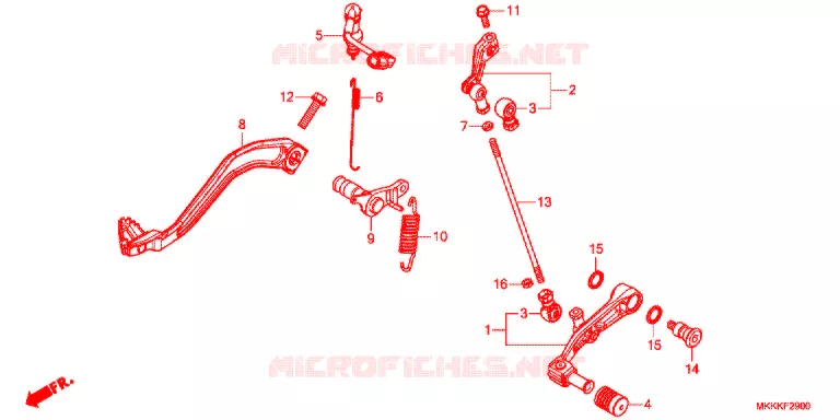 PEDAAL Honda MOTO 1000 AFRICA-TWIN 2019  CRF1000AL2K