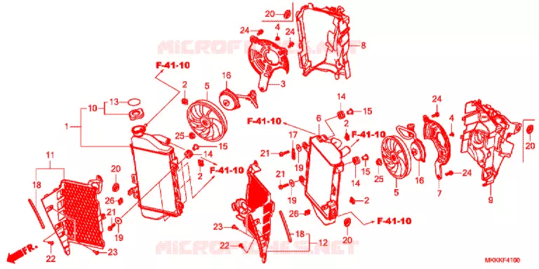 RADIATOR Honda MOTO 1000 AFRICA-TWIN 2019  CRF1000AL2K