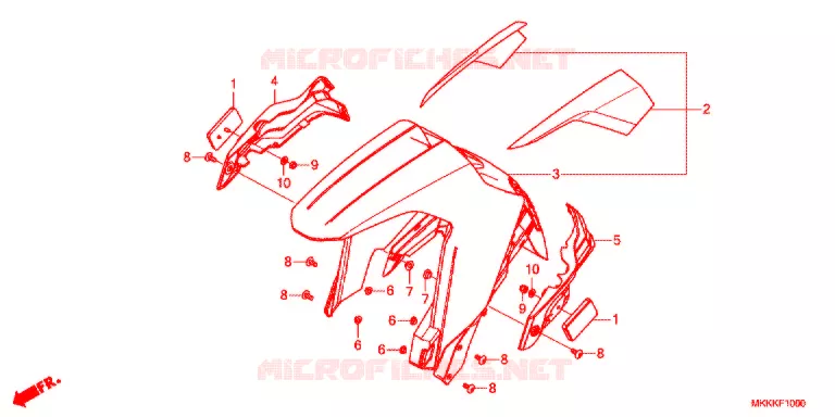 VOOR STROOMLIJNKAP Honda MOTO 1000 AFRICA-TWIN 2019  CRF1000D2K