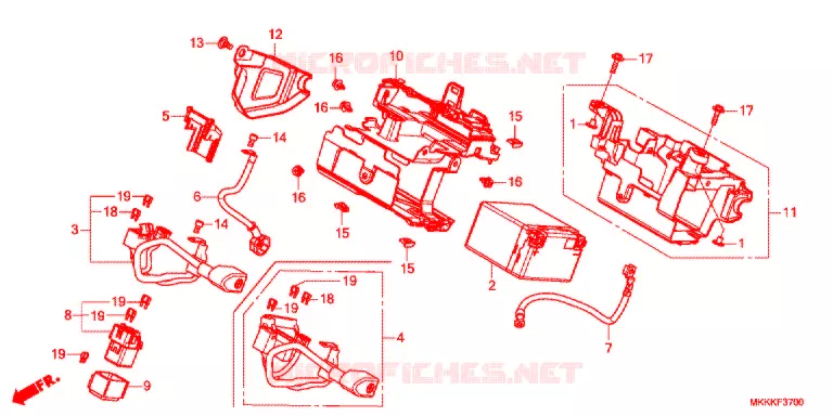 ACCU Honda MOTO 1000 AFRICA-TWIN 2019  CRF1000DK