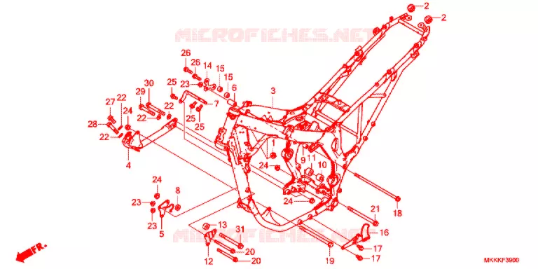 FRAME CHASSIS Honda MOTO 1000 AFRICA-TWIN 2019  CRF1000DK