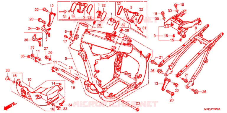 FRAME CHASSIS Honda MOTO 450 CRF 2019  CRF450RK