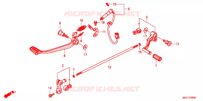 PEDAAL Honda MOTO 1800 GOLD-WING 2019  GL1800DAK_J