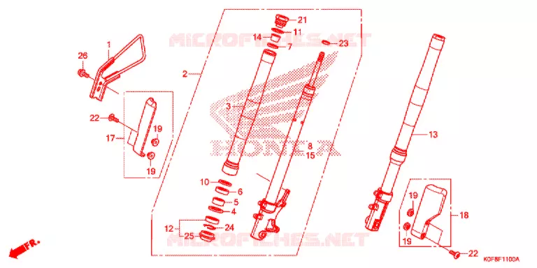 VOOR VORK Honda MOTO 125 MONKEY 2018  Z125MJ