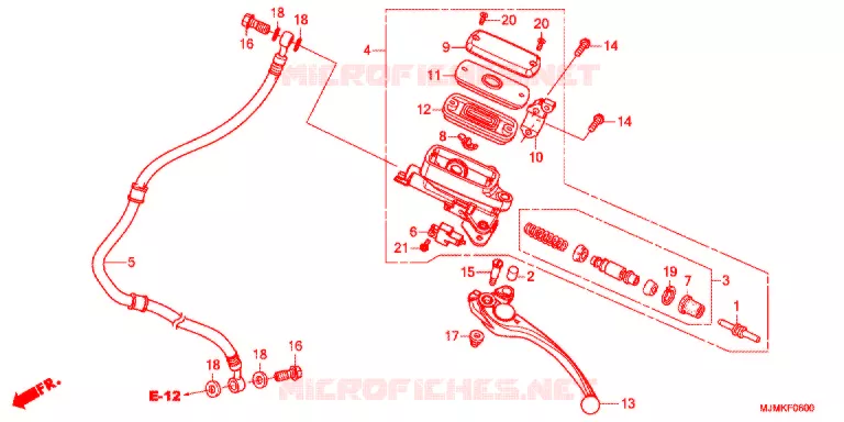 KOPPELING HOOFDCILINDER Honda MOTO 800 CROSSRUNNER 2019  VFR800XK
