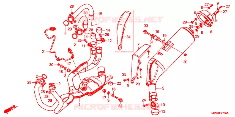 UITLAATDEMPER Honda MOTO 800 CROSSRUNNER 2020  VFR800XK