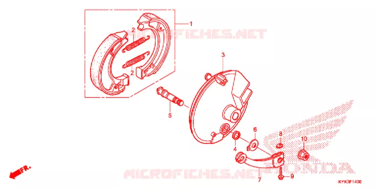 VOOR REM PANEEL Honda MOTO 110 CRF 2018  CRF110FJ