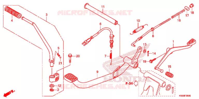 PEDAAL/KICKSTARTER ARM Honda MOTO 110 CB 2016  CBF110SG