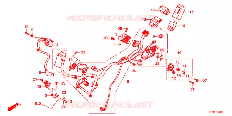 BEDRADINGSBUNDEL Honda MOTO 110 CRF 2020  CRF110FK